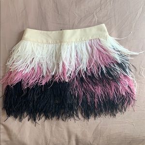 Club Monaco Feather Mini Skirt